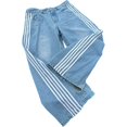 thumbnail image 4 of Pantalones vaqueros azules holgados de cintura alta a rayas desgastadas Y2k, Pantalones rectos de estilo informal de moda coreana, pantalones simples clásicos, 4 of 5