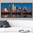 thumbnail image 2 of wall26 - Dallas Skyline at Sunset - Framed Canvas Art Wall Art - 24"x36"x3 Black, 2 of 5