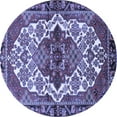 thumbnail image 1 of Ahgly Company Machine Washable Indoor Round Persian Blue Traditional Area Rugs, 8' Round, 1 of 4