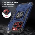 thumbnail image 7 of FIEWESEY iPhone 15 Case,iPhone 15 Pro Case,iPhone 15 Plus Case,iPhone 15 Pro Max Case,Military Grade Shockproof Hard Back Ring Stand Armor Case for iPhone 15 Series - iPhone 15 Pro(Blue), 7 of 7