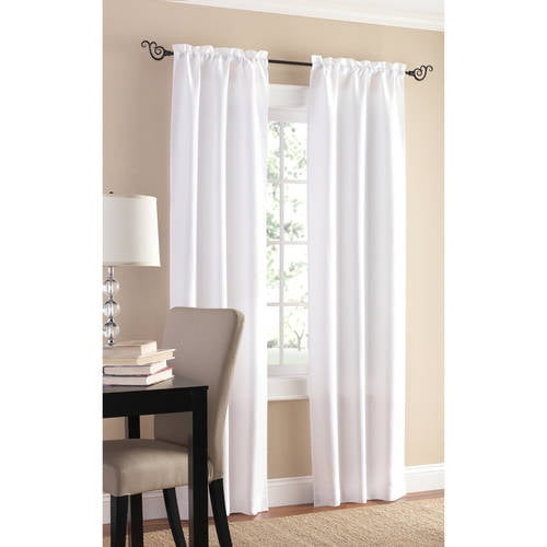 Mainstays Sailcloth Rod Pocket Curtain Panel Set Of 2 Walmart Com