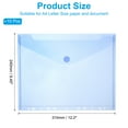 thumbnail image 2 of Uxcell A4 Plastic Binder Pockets for 11 Ring Binder, 10pcs Letter Size Pouch File Bag Organizer, Blue, 2 of 5