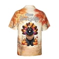 thumbnail image 2 of Happy Thanksgiving Newfoundland Turkey Costume Pumpkins Autumn Leaves Hawaiian Shirt Breathable Summer Unisex Merch Newfie Dog Lover Gifts - 13014, 2 of 6