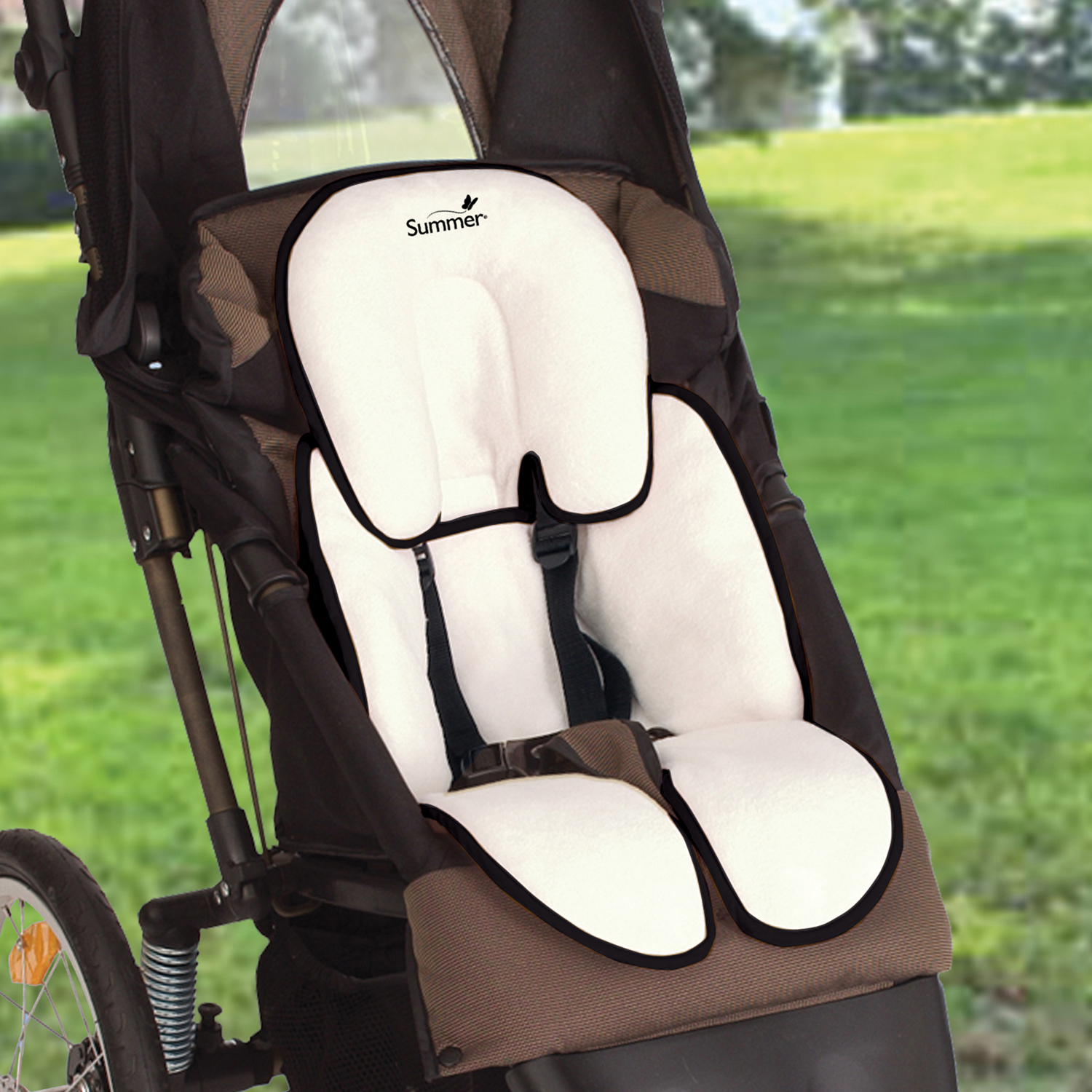 Summer Infant Baby Snuzzler Velboa Insert for Car Seat, Infant Head Support, Black - image 2 of 4