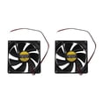 thumbnail image 1 of 2 ventiladores cuadrados de plástico negro 9025 de 90 x 90 x 25 mm, CC 12 V, 0,25 A, 1 of 4