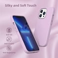 thumbnail image 6 of Compatible with iPhone 13 Pro Case, [Drop Protection] [Anti-Fingerprint] Shockproof Liquid Silicone Cover with Microfiber Lining Phone Case for iPhone 13 Pro 6.1" (2021) (Pink Purple), 6 of 14
