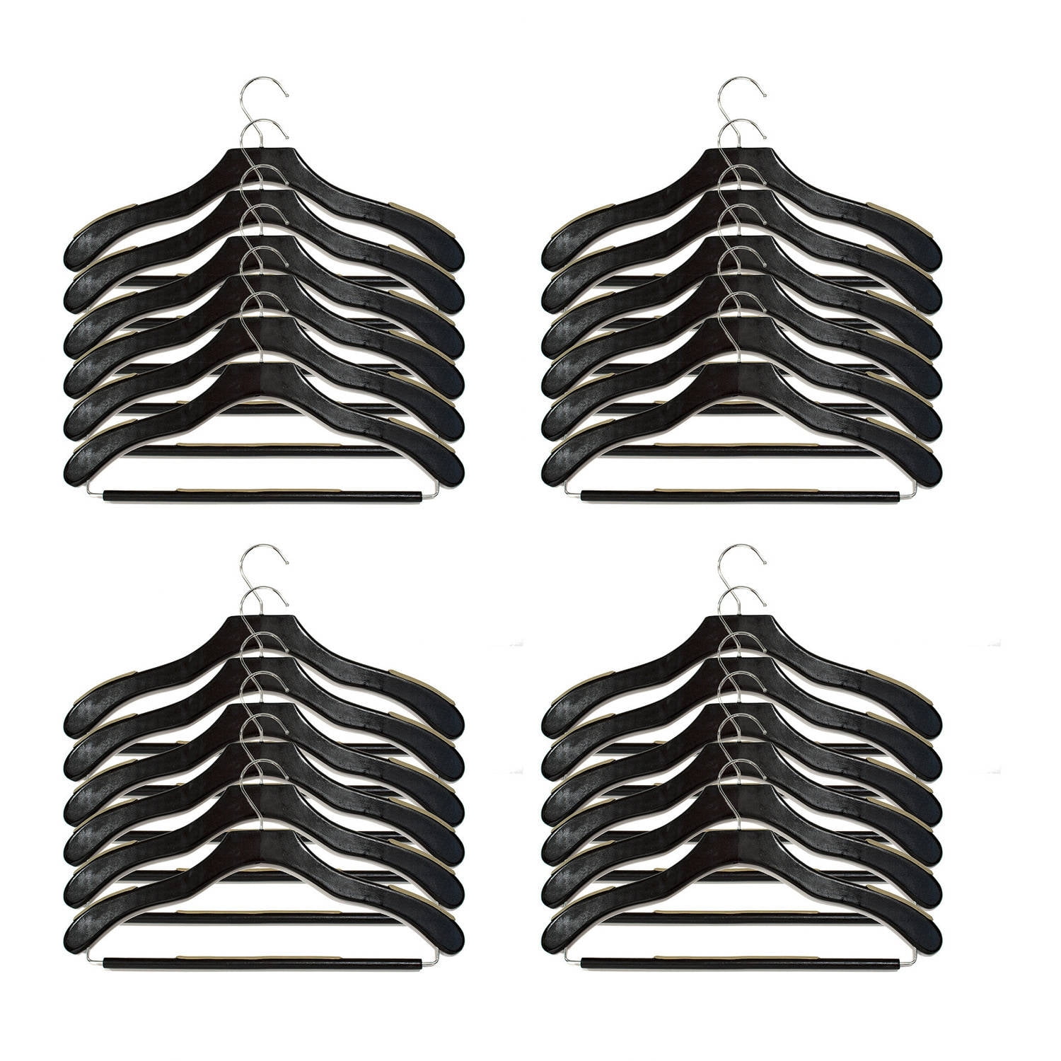 Neatfreak Non Slip Wood Hanger 24Pack Laundry Room Organization