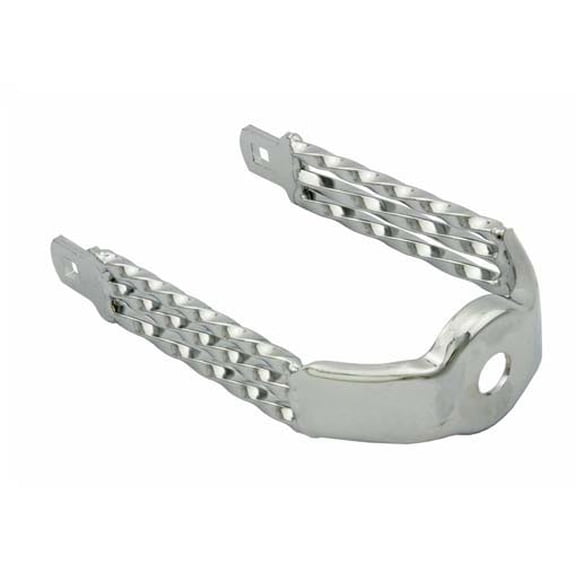 Alta Bicycle Spring Fork Triple Square Twisted Extended Crown Steel Bicycle Chrome .