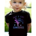 thumbnail image 1 of Girls' Gymnastics T-Shirt, Casual Knit Cotton Tee, Short Sleeve, Round Neck, Summer Fashion, Letter Print, Comfort Fit, Youth Sports Apparel, 1 of 6