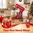thumbnail image 3 of CEBORY 4 QT 3-in-1 Stand Mixer, 10-Speed Tilt-Head Electric Kitchen Mixer with Dough Hook, Beater, Whisk, and Stainless Steel Bowl for Home Baking, 3 of 7