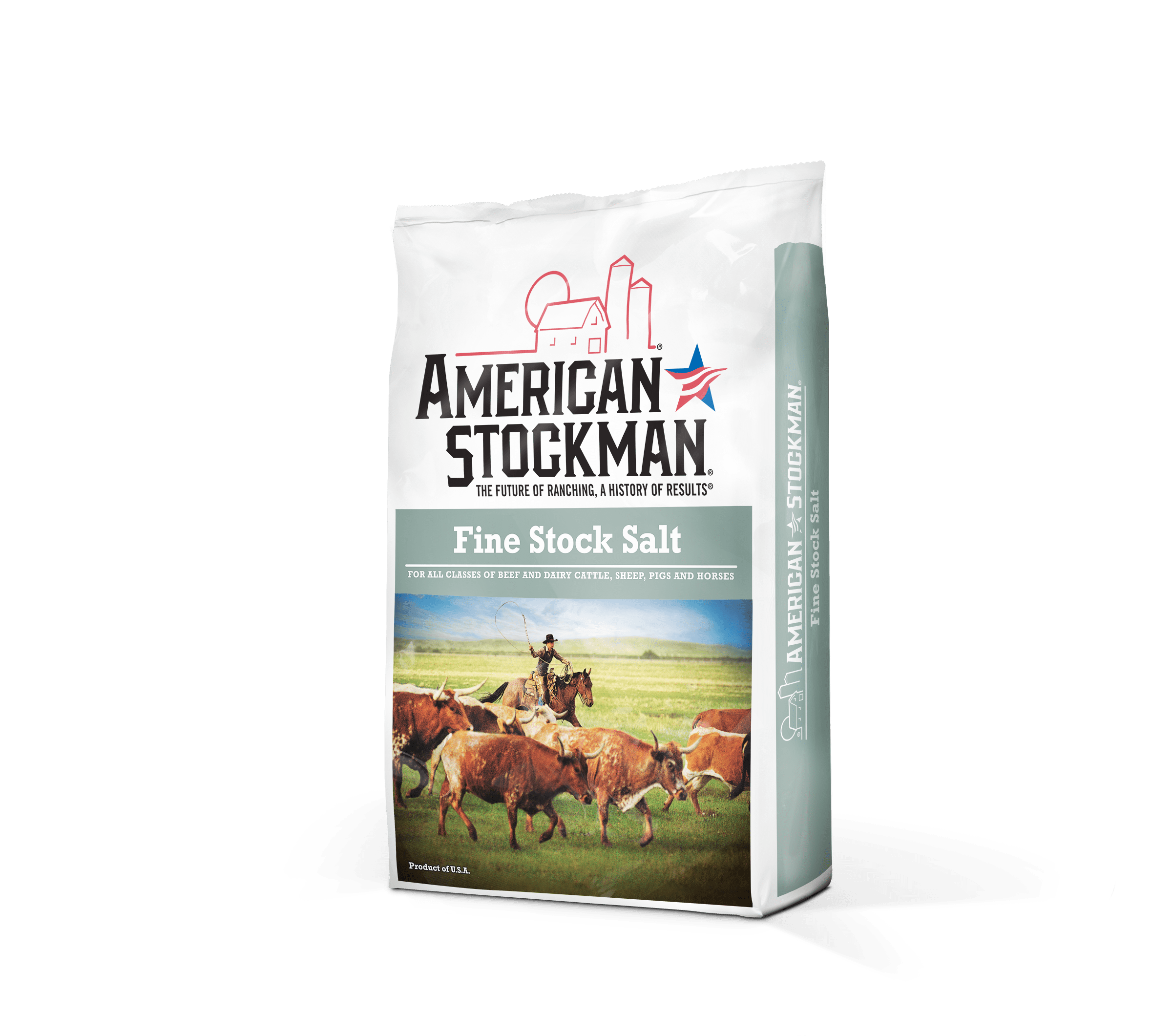 American Stockman High Purity Fine Stock Salt for Beef, Dairy Cattle, Sheep, Pigs and Horses