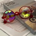 thumbnail image 4 of Gafas de concierto con caleidoscopio, lentes de sol con prismas de mosaico de vidrio refractario y personalidad de alto rendimiento, 4 of 4