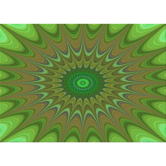 Ahgly Company Machine Washable Indoor Rectangle Transitional Pea Green Area Rugs, 4' x 6'