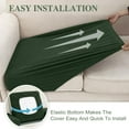 thumbnail image 5 of Couch Cushion Covers for Sectional Sofa L Shape Washable Separate Seat Chaise Couch Cover Stretch Sofa Slipcovers with 2 Pcs Pillowcases(3 Seater + 1 Chaise, Green), 5 of 12