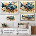 thumbnail image 4 of Designart "Of Colors Fishing Whale wall art III" Animals Floater Framed Wall Decor, 4 of 7