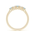 thumbnail image 2 of Angara Natural 0.24 Ct. Aquamarine with Diamond Non Eternity Ring in 14K Yellow Gold for Women (Ring Size: 11.5), 2 of 9