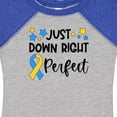 thumbnail image 4 of Inktastic Just Down Right Perfect Down Syndrome Awareness Ribbon Boys or Girls Baby Bodysuit, 4 of 5