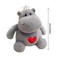 thumbnail image 2 of Adorable Hippo Toy Cuddly Stuffed Animal Soft Huggable Friend For Children Boys Girls Lovable Design Ideal Bedtime Companion, 2 of 5