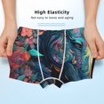 thumbnail image 3 of Yiaed Colorful Floral Patterned Horse Print Boys' Boxer Briefs Cotton Casual Stretch Comfort Boys Boxers - Kids Boxer Briefs Underwear for Boys (6-18)-Medium, 3 of 5