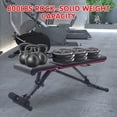thumbnail image 4 of MIUUKA Banc de Musculation Réglable pour Gym à Domicile – Cadre en Acier Robuste de 800 Lb, 11 Positions Inclinées/déclinées, 8 Réglages de Dossier et 3 Sièges, Entraînement de Force Complète du Corps, Conception Gain de Place, Noir&Rouge, 4 of 6