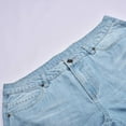 thumbnail image 5 of Clearance! Women's Flare Jeans Low Waisted Straight Leg Ripped Denim Pants Light Blue XXL Size, 5 of 7
