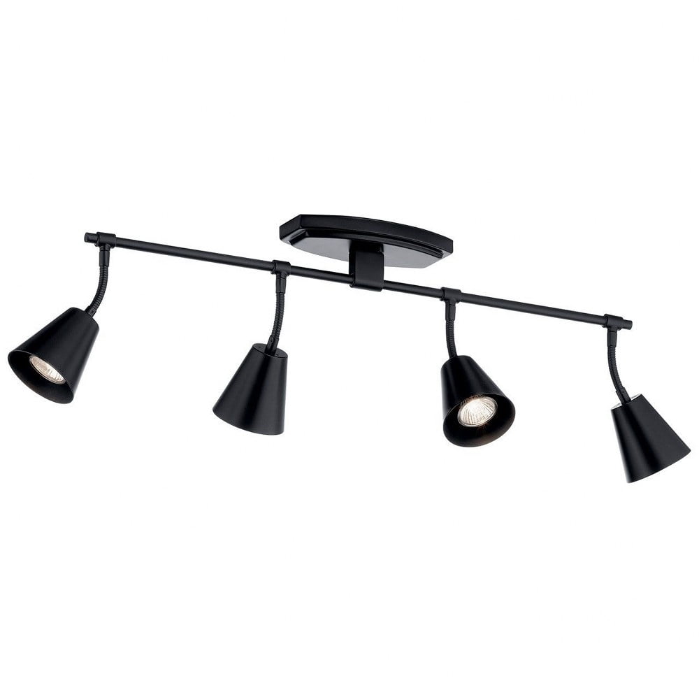 Kichler Sylvia 4-Light Black Track Fixture