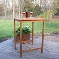 thumbnail image 5 of Sunnydaze 31" Teak Bar-Height Outdoor Dining Table, 5 of 8