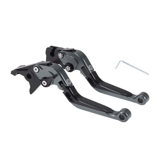 Short Long Brake Clutch Levers for Yamaha YZF R1 2002-2003 Adjustable Motorcycle Handlebar Brake Lever Aluminum Alloy Titanium Head Black Handle