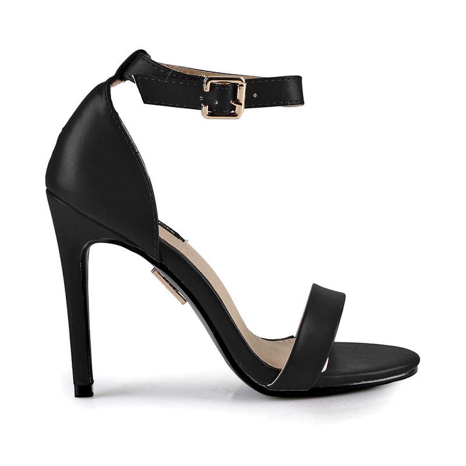 Daily Shoes Women's Single Sole Women's High Heel Sandals in Black