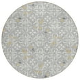 thumbnail image 2 of Addison Rugs Chantille Indoor/Outdoor Transitional Floral Gray Washable Round Rug, 8' x 8', 2 of 6