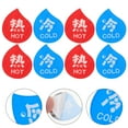 thumbnail image 3 of 5 pares de señales de marcado de temperatura del agua señales de advertencia de aviso de frío caliente para baño de hotel, 3 of 6