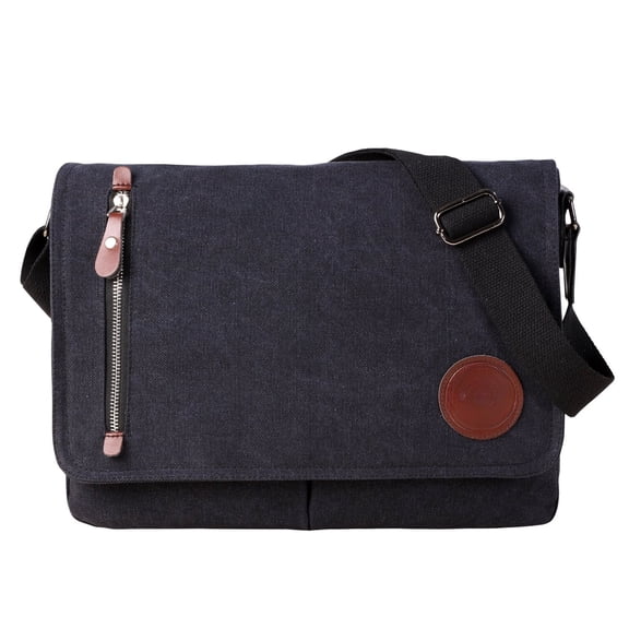 mirlewaiy Vintage Canvas Satchel Messenger Bag for Men Women,Travel Shoulder bag 13.5" Laptop Bags Bookbag