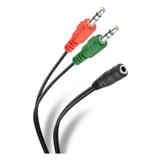 Cable Auxiliar 2 Plug 3,5mm A Jack 3,5mm Trrs 17 Cm| 252-143 Steren 252-143