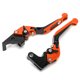 thumbnail image 5 of 2 palancas de embrague de freno de motocicleta ajustables CNC de aleación de aluminio de repuesto para YAMAHA XJ6 DIVERSION 2009-2015, color naranja Jadeshay  A, 5 of 8