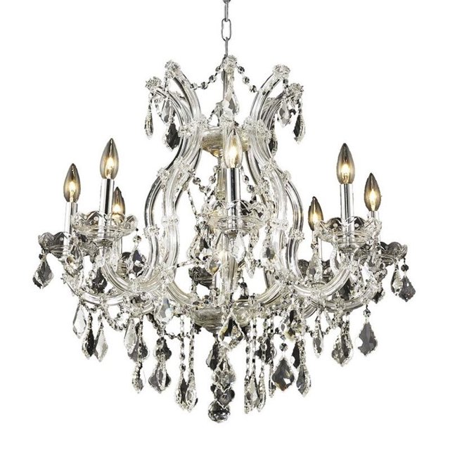 Elegant Lighting Maria Theresa 26" 9 Light Spectra Crystal Chandelier