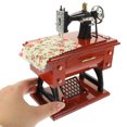 thumbnail image 1 of WESIEVYA Vintage Sewing Box Sewing Machine Mini Portable Musical Toy For Home Decor, 1 of 5