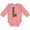 Mauve, variant on Leopard Print Letter L Boys or Girls Long Sleeve Baby Bodysuit