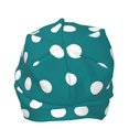 thumbnail image 3 of Logiee White Polka Dots With Teal Background Print Unisex Knit Beanie for Men Women Winter Hat,Beanies Skull Caps, 3 of 7