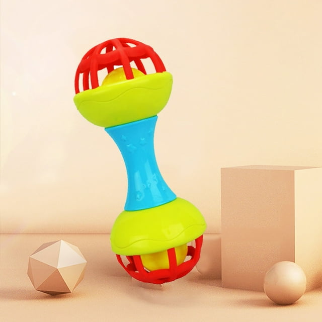 DPTALR Baby Musical Hand Shaking Rattle Toy Todder Educational Teether Dumbbell Toy