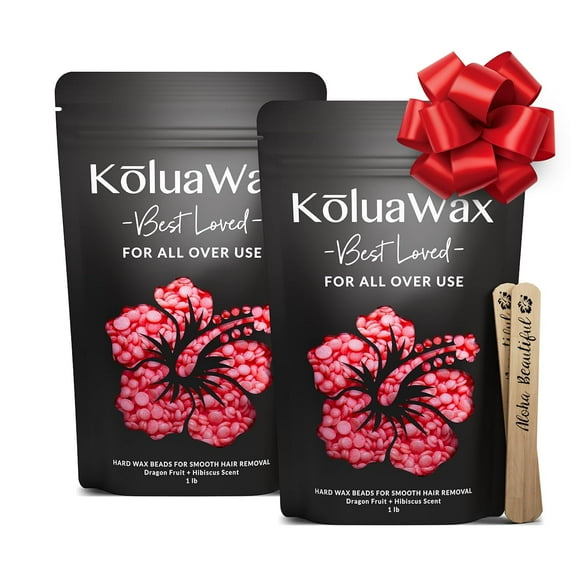 KoluaWax Hard Wax Beads for Hair Removal – Coarse Hair Formula – Face, Brazilian, Underarm, Back Chest, Bikini Waxing â