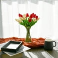 thumbnail image 4 of Mandy's 20pcs White Artificial Tulip Silk Fake Flowers 13.5" for Spring Mother's Day Easter Gifts in Bulk Home Kitchen Wedding Decorations, 4 of 10