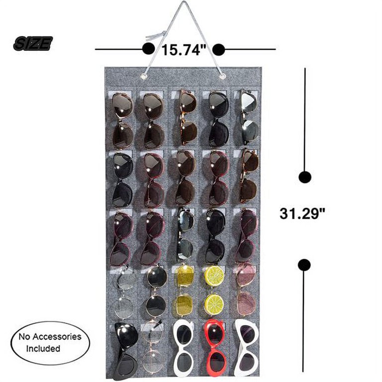 PENGXIANG Sunglasses Organizer Storage 25 Felt slots  display picture 1