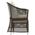 thumbnail image 3 of vidaXL 2 Piece Garden Lounge Set with Cushions Brown Poly Rattan, 3 of 5