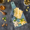 thumbnail image 5 of Navy and Teal Cutting Board, Ombre Mandala Old Art Effects Bohemian Pattern Illustration, Decorative Tempered Glass Cutting and Serving Board, Wine Bottle Shape, Dark Blue White, by Ambesonne, 5 of 5