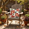 thumbnail image 5 of EWASWON Halloween Pumpkin Embroidered Throw Pillow Covers 18x18 Set 2, Soft Cotton Decorative Cushion Cases for Sofa, Machine Washable Fall Home Decor, 5 of 6