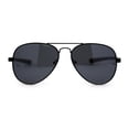 thumbnail image 3 of Mens Classic Airforce Woodgrain Wrap Arm Metal Aviator Sunglasses All Black, 3 of 4