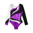 thumbnail image 4 of DPOIS Girls Long Sleeve Gymnastics Leotard Dance Biketards Unitard Bodysuit, 4 of 6