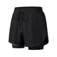 thumbnail image 2 of pstuiky Pantalones cortos deportivos, Pantalones cortos deportivos holgados de tres cuartos para hombre, de talla grande, de color liso, informales, a la moda, con bolsillos y cordón, de doble capa, 2 of 6