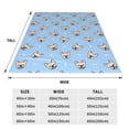 thumbnail image 3 of Cauagu Cute French Bulldog Pattern Flannel Bed Blankets,Fleece Blanket Comfortable Air Conditioning Blanket for Sofa Bed Travel Couch & Living Room -50"x40", 3 of 8