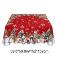 thumbnail image 3 of Christmas Round Tablecloth,Festive Xmas Table Cover,Decorative Round Cloth for Holiday Dining Party Kitchen Home Decor,59.8"(A), 3 of 6